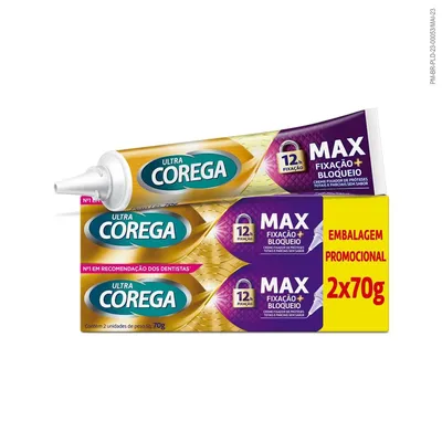 Kit Ultra Corega Creme Fixador De Dentadura Sem Sabor 68G - 60% Off Na 2ª Unid. preço