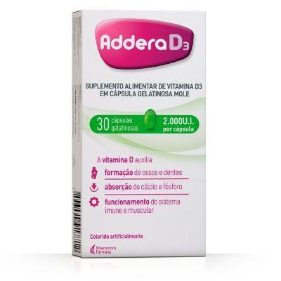 Vitamina D Addera D3 2000Ui 30 Cápsulas