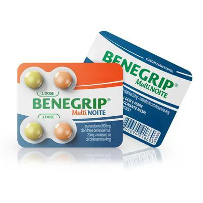 Benegrip Multi Noite Antigripal 4 Comprimidos preço