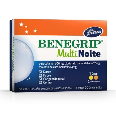 Benegrip Multi Noite 20 Comprimidos