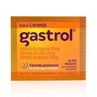 Gastrol Antiácido Efervescente Sabor Laranja Sache 5g