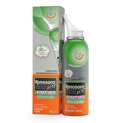 Rinosoro Xt Jet Cloreto De Sódio 0,9% Spray Infantil Descongestionante Nasal 100ml