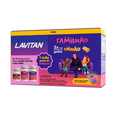Kit Polivitamínico Lavitan A-Z Original 60 Comprimidos + A-Z Mulher 60 Comprimidos + Melatonina Sabor Maracujá 30 Comprimidos