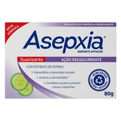 Sabonete  Asepxia Extrato de Pepino Suavizante 80g