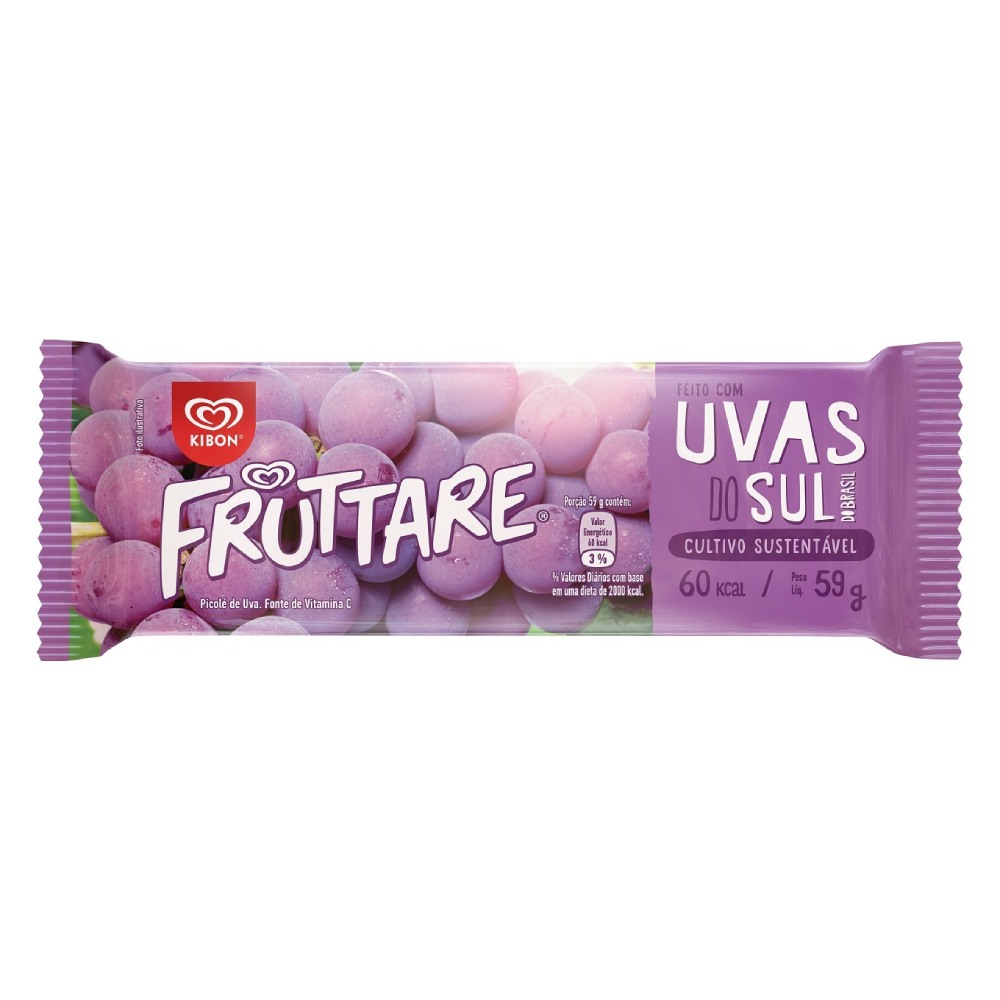 Picolé Kibon Fruttare Uva 59g