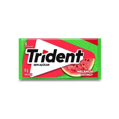 Chiclete Trident Melancia Sem Açúcar 8G - Embalagem Com 5 Unidades preço