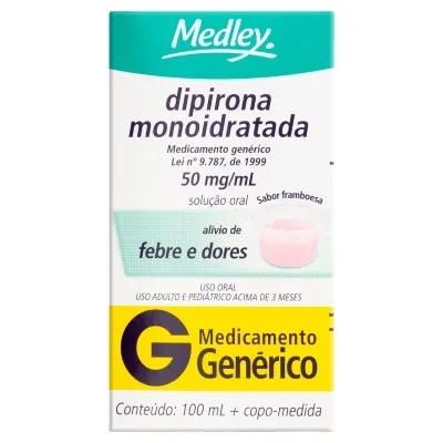 Dipirona Monoidratada Medley 50Mg/Ml 100 Ml preço
