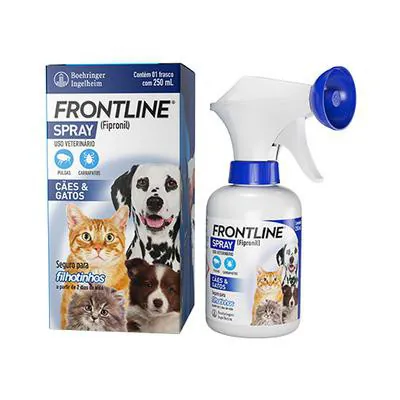 Frontline Antipulgas e Carrapatos Spray Para Cães e Gatos 250ml