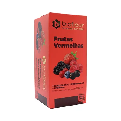 Kit Sabonete Biofleur Frutas Vermelhas com 5 Unidades