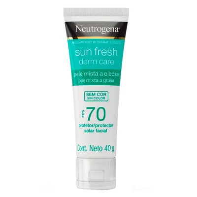 Protetor Solar Neutrogena Sun Fresh Derm Care Facial Pele Oleosa FPS70 40g