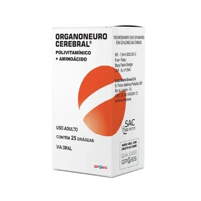 Organoneuro Cerebral Com 25 Drágeas