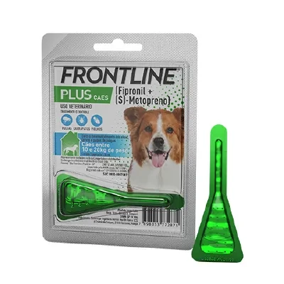 Frontline Antipulgas E Carrapatos Plus Para Cães De 10 A 20Kg, Verde