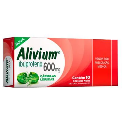 Alivium 600mg 10 Cápsulas Em Gel Mole