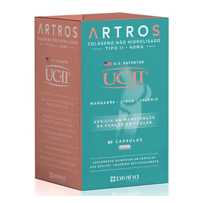 Colageno Artros UCII 40mg Com 90 Capsulas Divina Pharma