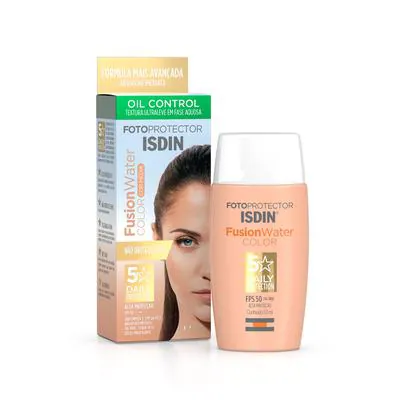 Protetor Solar Facial Isdin Fusion Water Color Clara FPS50 50ml