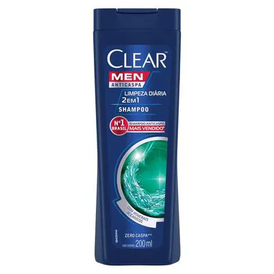 Shampoo Anticaspa Clear Limpeza Diária 2em1 200ml