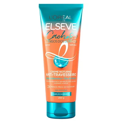 Creme Noturno Elseve Anti-Travesseiro Cachos Longo Sonhos 200ml