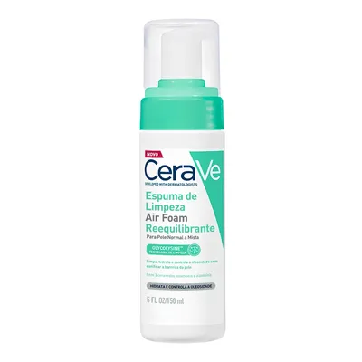 Espuma de Limpeza Reequilibrante Cerave  Frasco 150ml 