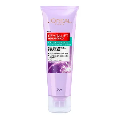 Gel de Limpeza Antioleosidade L'oréal Paris Revitalift Hialurônico 80g