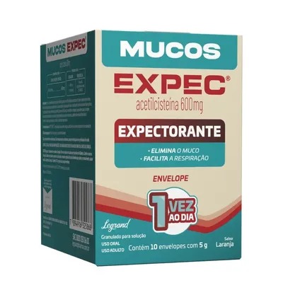 Mucos Expec 600mg Caixa Com 10 Envelopes de 5gr