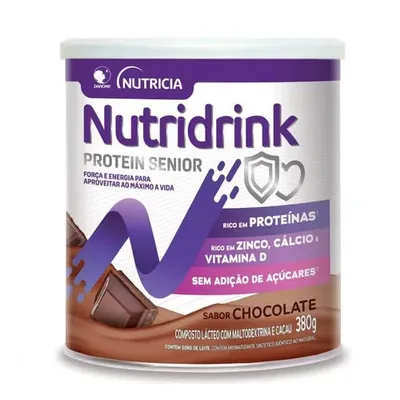 Suplemento Danone Nutridrink Protein Sênior Chocolate 380g