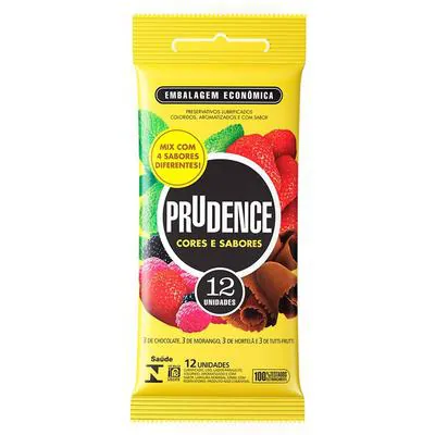 Preservativo Prudence Cores e Sabores Mix 12 Unidades