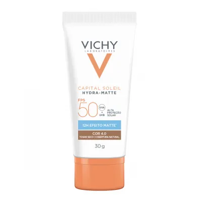 Protetor Solar Facial Vichy Capital Soleil Hydra-Matte FPS50 Cor 4.0 30g