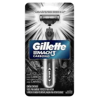 Aparelho de Barbear Gillette Mach3 Carbono