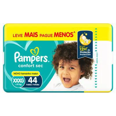 Fralda Pampers Confortsec Super XXXG 44 Unidades