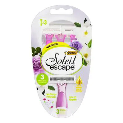 Aparelho para Depilação Bic Soleil Escape Rosa e Magnólia com 3 Unidades