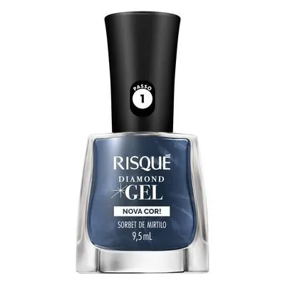 Esmalte Risqué Diamond Gel Nova Cor! Sorbet de Mirtilo 9,5ml