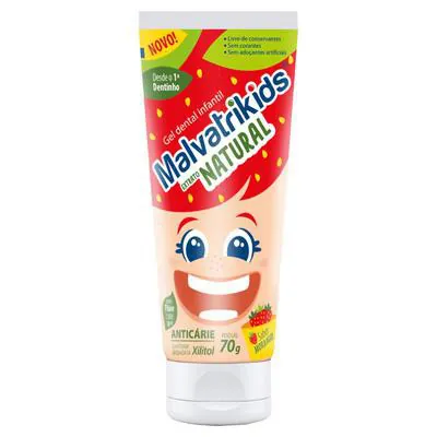 Gel Dental Infantil Malvatriks Extrato Natural 70g