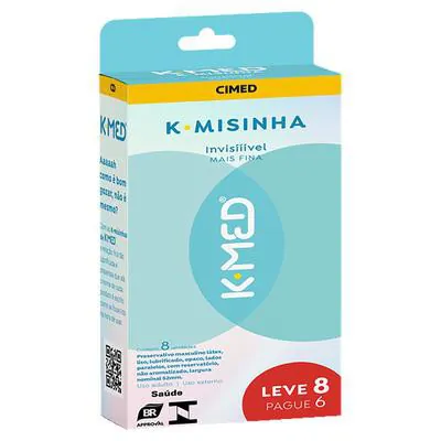 Preservativo K-Med K-Misinha Invisível 8 Unidades