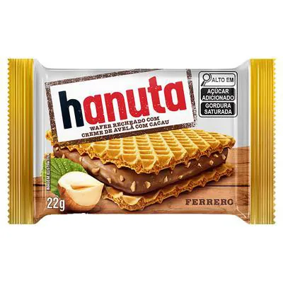 Wafer Hanuta Creme de Avelã e Cacau 22g