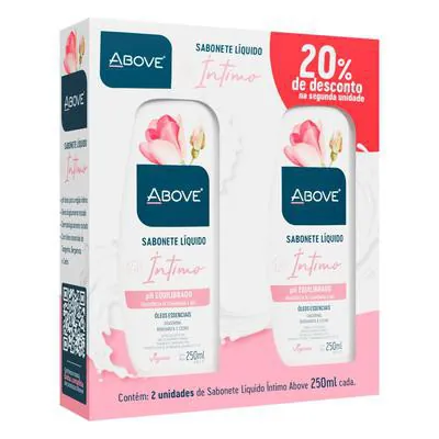 Kit Sabonete Intimo Above 250ml 2 unidades 20% Desconto na 2ª Unidade